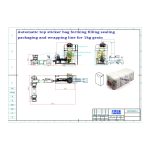 Automatska vreća s ravnim dnom sa gornjom vrećicom za naljepnicu koja formira punjenje zaptivanje pakovanje linija za pakiranje naručuje naš klijent
