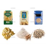 Automatsko formiranje vreća s ravnim dnom za punjenje i etiketiranje ambalaže za žitarice